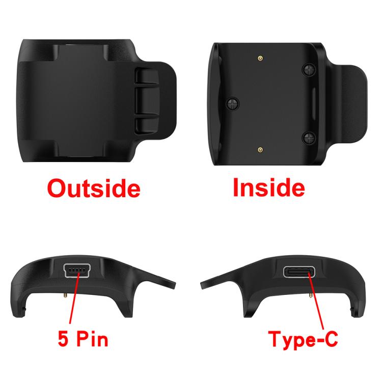 For Garmin Delta / Delta XC / Delta Upland Portable Dual Ports Pet Dog Bark Collar Tracker Charging Adapter(Black) - Charger by PMC TechLife | Online Shopping South Africa | PMC TechLife | Buy Now Pay Later Mobicred