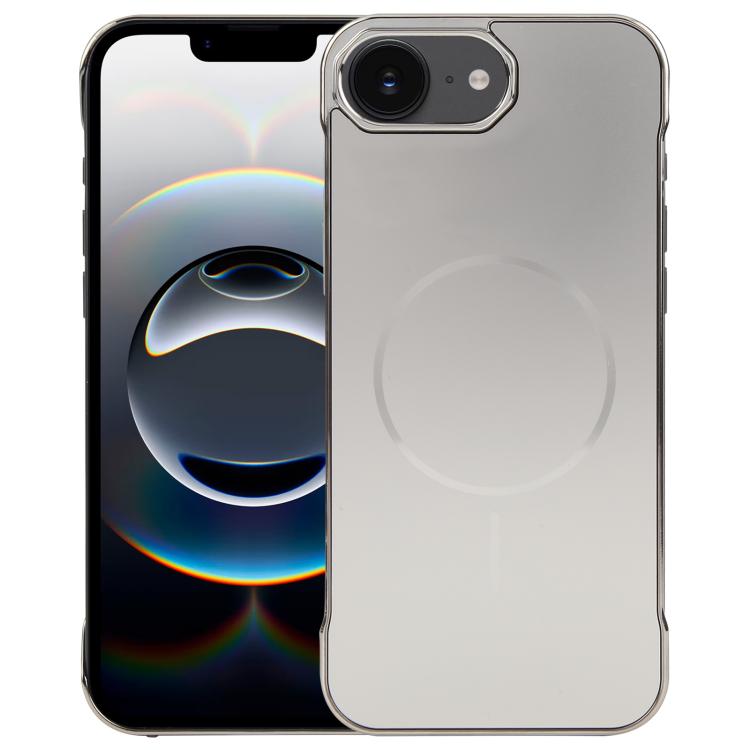 For iPhone 16e Electroplating Frameless Frosted Anti-Glare PC MagSafe Phone Case(Titanium Gray) - free shipping - PMC TechLife - Order now!