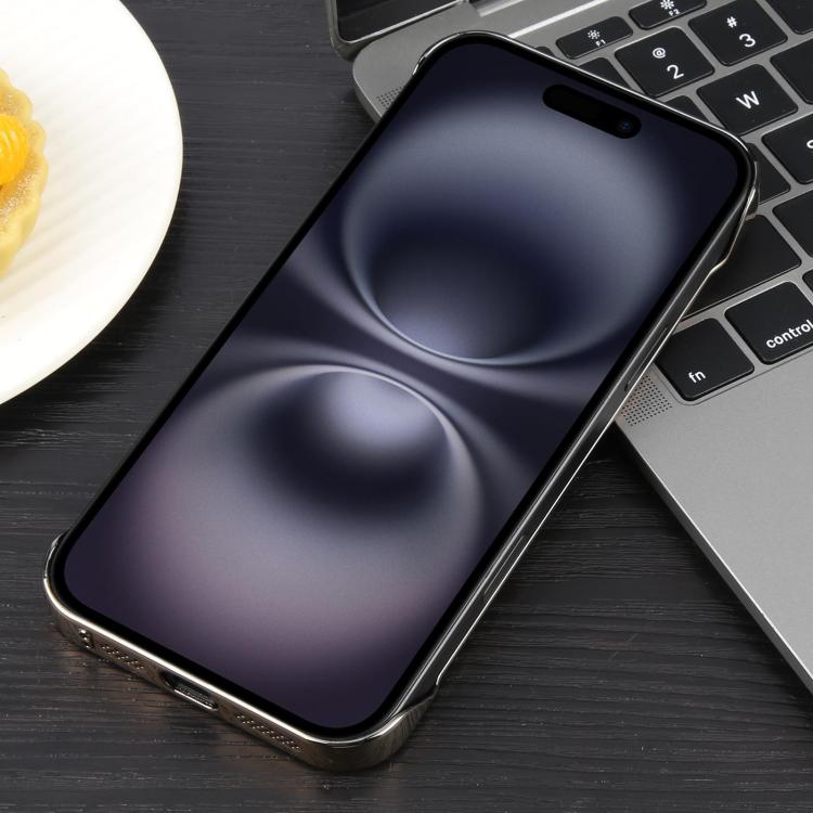 For iPhone 16 Electroplating Frameless Frosted Anti-Glare PC MagSafe Phone Case(Desert Gold) - free shipping - PMC TechLife - Order now!