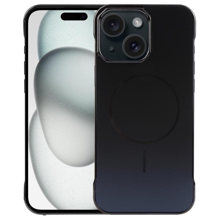 For iPhone 15 Plus / 14 Plus Electroplating Frameless Frosted Anti-Glare PC MagSafe Phone Case(Black) - free shipping - PMC TechLife - Order now!