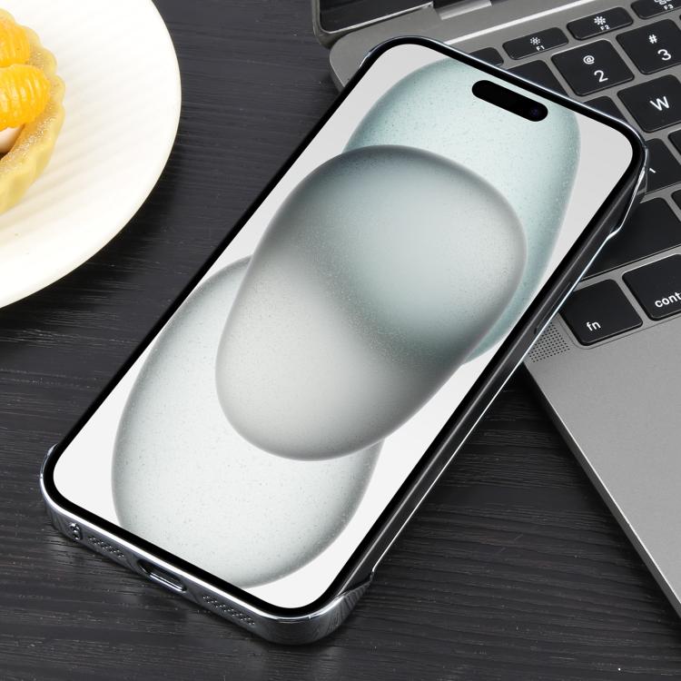 For iPhone 15 Plus / 14 Plus Electroplating Frameless Frosted Anti-Glare PC MagSafe Phone Case(Silver White) - free shipping - PMC TechLife - Order now!