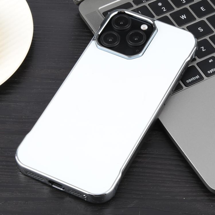 For iPhone 14 Pro Electroplating Frameless Frosted Anti-Glare PC MagSafe Phone Case(Silver White) - free shipping - PMC TechLife - Order now!