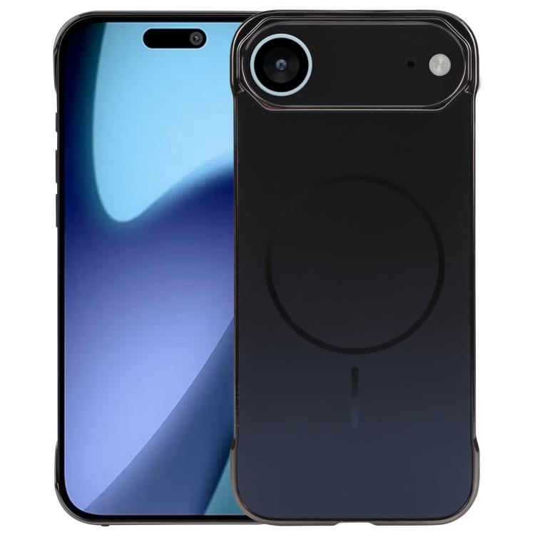 For iPhone 17 Air Electroplating Frameless Frosted Anti-Glare PC MagSafe Phone Case(Black) - free shipping - PMC TechLife - Order now!