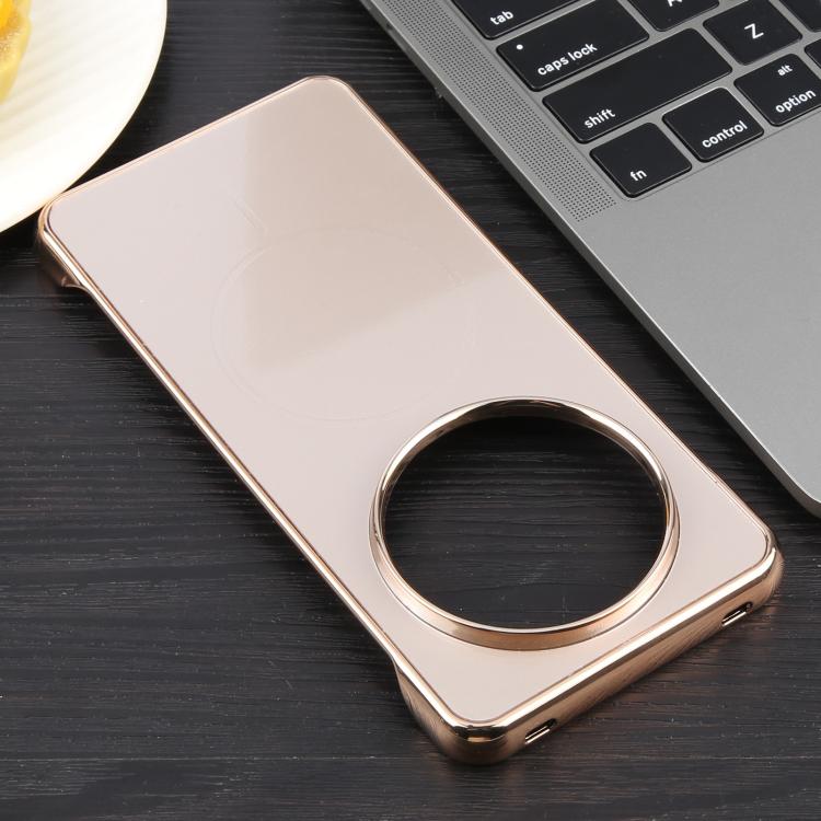 For Huawei Mate 60 Electroplating Frameless Frosted Anti-Glare PC MagSafe Phone Case(Desert Gold) - free shipping - PMC TechLife - Order now!