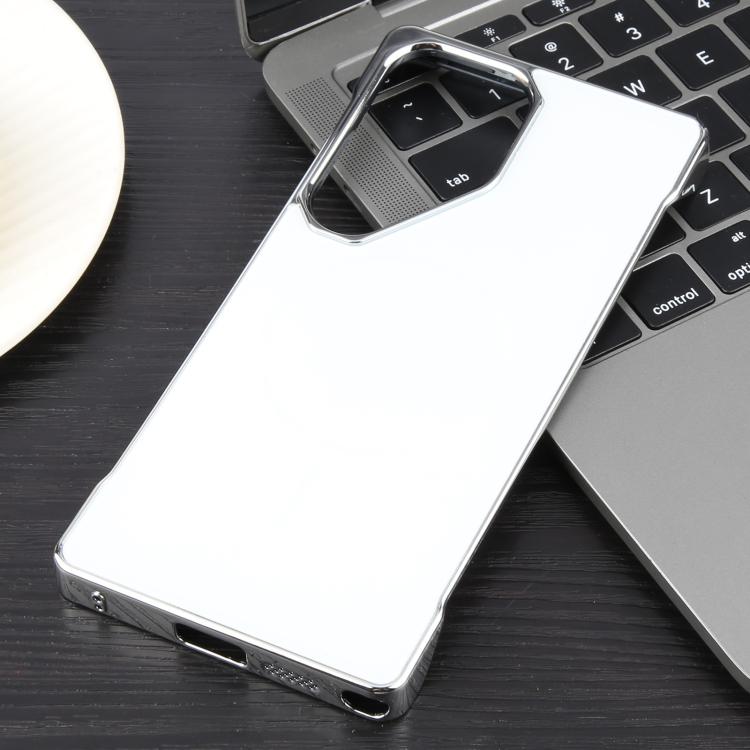For Samsung Galaxy S25 Ultra 5G Electroplating Frameless Frosted Anti-Glare PC MagSafe Phone Case(Silver White) - free shipping - PMC TechLife - Order now!
