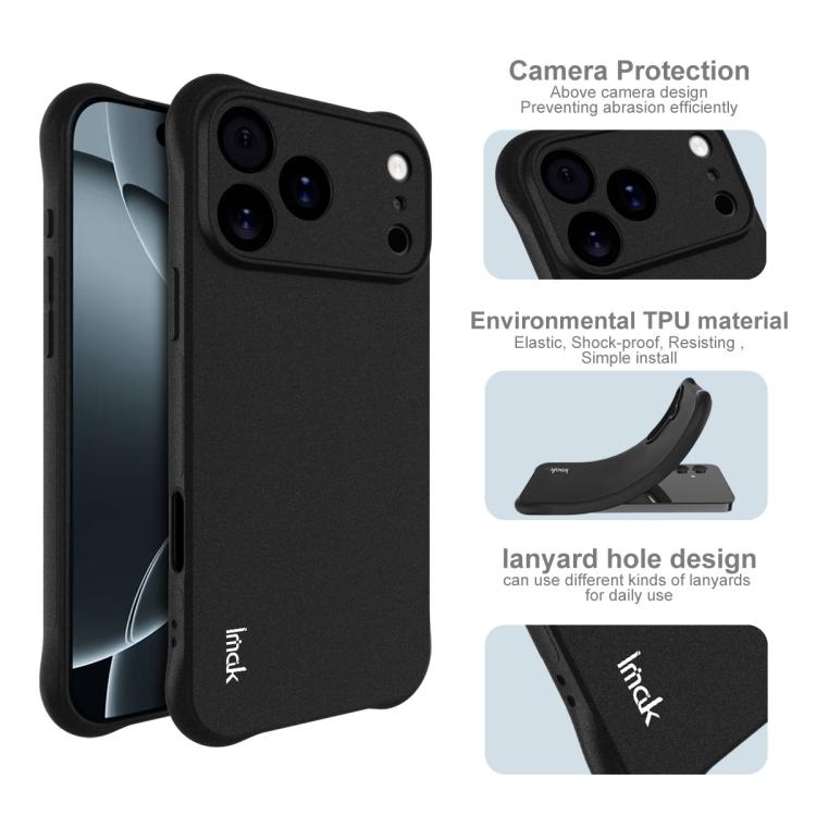 For iPhone 17 Pro Max imak Shockproof Airbag TPU Phone Case(Matte Black) - iPhone 17 Pro Max Cases by imak | Online Shopping South Africa | PMC TechLife | Buy Now Pay Later Mobicred
