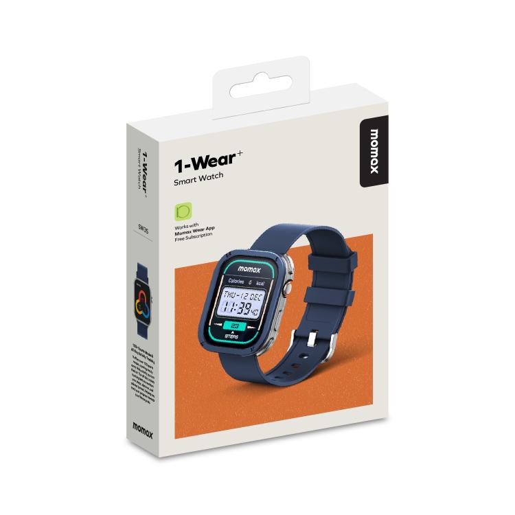 MOMAX SW3S 1.99 inch Screen 3ATM Waterproof Smart Sports Watch(Blue) - free shipping - PMC TechLife - Order now!