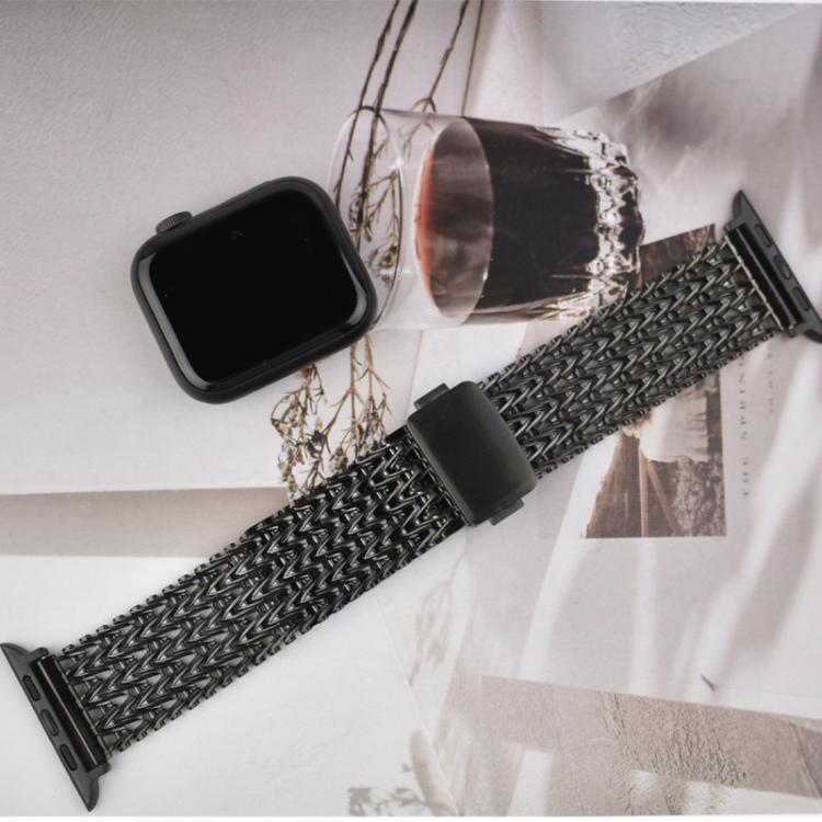 For Apple Watch 42mm / 41mm / 40mm / 38mm Mesh Magnetic Stainless Steel Watch Band(Rose Gold) - free shipping - PMC TechLife - Order now!
