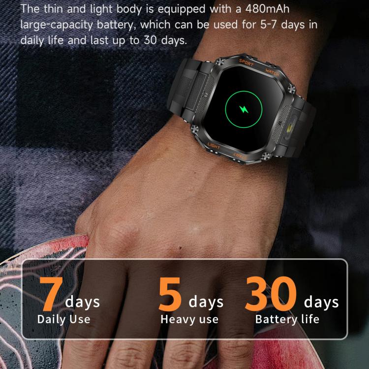 HT34 1.75 inch IPS Screen 3ATM Outdoor Sports BT Smart Watch(Camouflage) - Smart Watches by PMC TechLife | Online Shopping South Africa | PMC TechLife | Buy Now Pay Later Mobicred