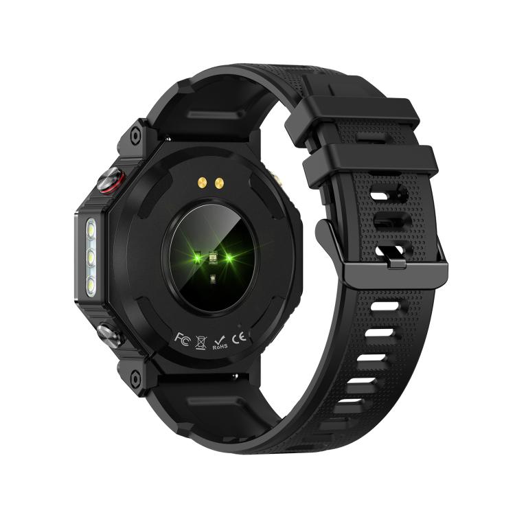 KC91 1.39 inch IPS Screen 3ATM Outdoor GPS Smart Watch with Flashlight(Black) - Smart Watches by PMC TechLife | Online Shopping South Africa | PMC TechLife | Buy Now Pay Later Mobicred