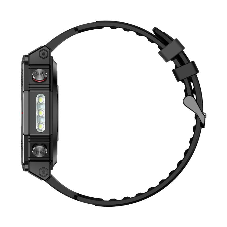 KC91 1.39 inch IPS Screen 3ATM Outdoor GPS Smart Watch with Flashlight(Black) - Smart Watches by PMC TechLife | Online Shopping South Africa | PMC TechLife | Buy Now Pay Later Mobicred