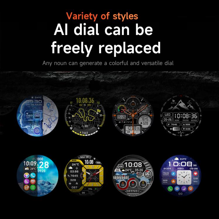 KC91 1.39 inch IPS Screen 3ATM Outdoor GPS Smart Watch with Flashlight(Black) - Smart Watches by PMC TechLife | Online Shopping South Africa | PMC TechLife | Buy Now Pay Later Mobicred