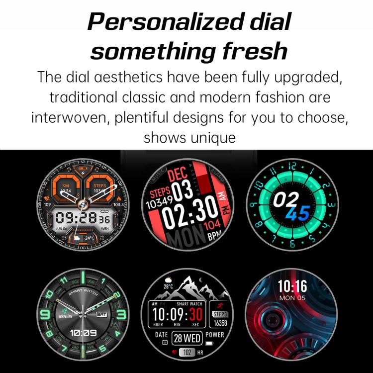 KT85 1.43 inch Screen 5ATM Outdoor Sports Smart Watch with Strong Flashlight(Black) - Smart Watches by PMC TechLife | Online Shopping South Africa | PMC TechLife | Buy Now Pay Later Mobicred