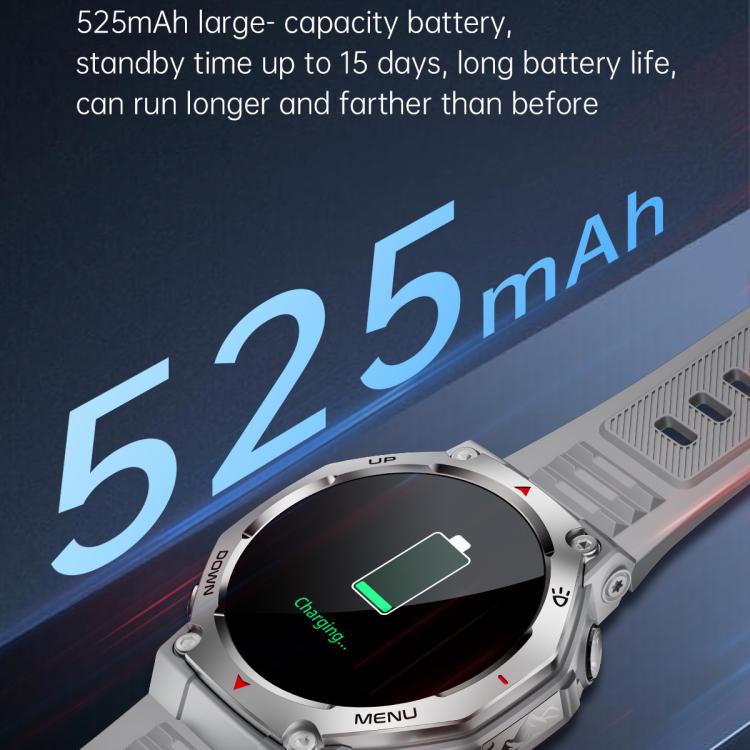 KT85 1.43 inch Screen 5ATM Outdoor Sports Smart Watch with Strong Flashlight(Black) - Smart Watches by PMC TechLife | Online Shopping South Africa | PMC TechLife | Buy Now Pay Later Mobicred