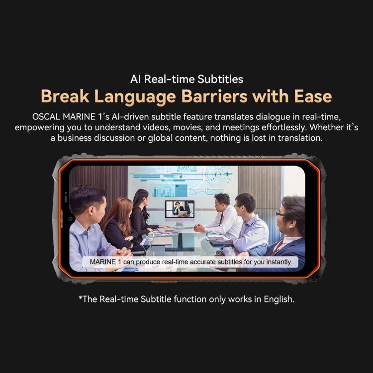 Blackview Oscal Marine 1, 4GB+128GB, 6.56 inch Android 15 Unisoc UMS9230E T615 Octa Core, Network: 4G, OTG, NFC(Black) - free shipping - PMC TechLife - Order now!