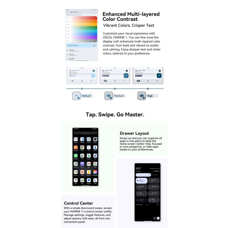 Blackview Oscal Marine 1, 4GB+128GB, 6.56 inch Android 15 Unisoc UMS9230E T615 Octa Core, Network: 4G, OTG, NFC(Orange) - free shipping - PMC TechLife - Order now!