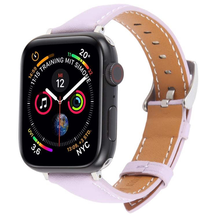 For Apple Watch 46mm / 49mm / 45mm / 44mm Silk Microfiber Leather Watch Band(Purple) - Watch Bands by PMC TechLife | Online Shopping South Africa | PMC TechLife | Buy Now Pay Later Mobicred