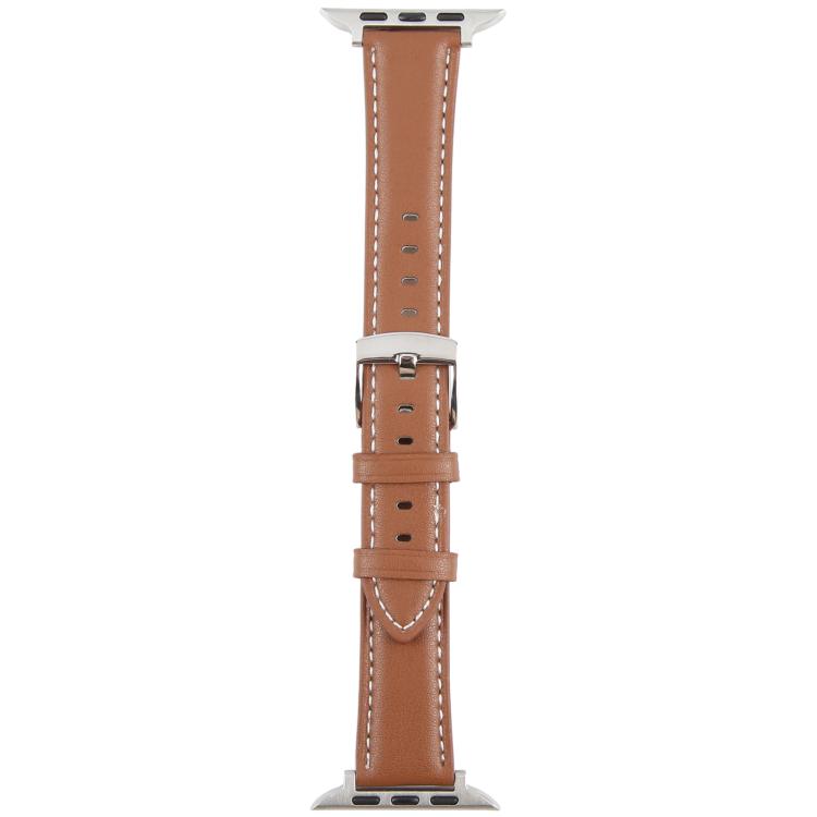 For Apple Watch 42mm / 41mm / 40mm / 38mm Silk Microfiber Leather Watch Band(Brown) - Watch Bands by PMC TechLife | Online Shopping South Africa | PMC TechLife | Buy Now Pay Later Mobicred