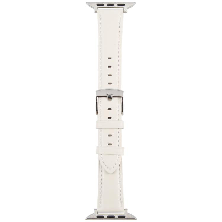 For Apple Watch 42mm / 41mm / 40mm / 38mm Silk Microfiber Leather Watch Band(White) - Watch Bands by PMC TechLife | Online Shopping South Africa | PMC TechLife | Buy Now Pay Later Mobicred