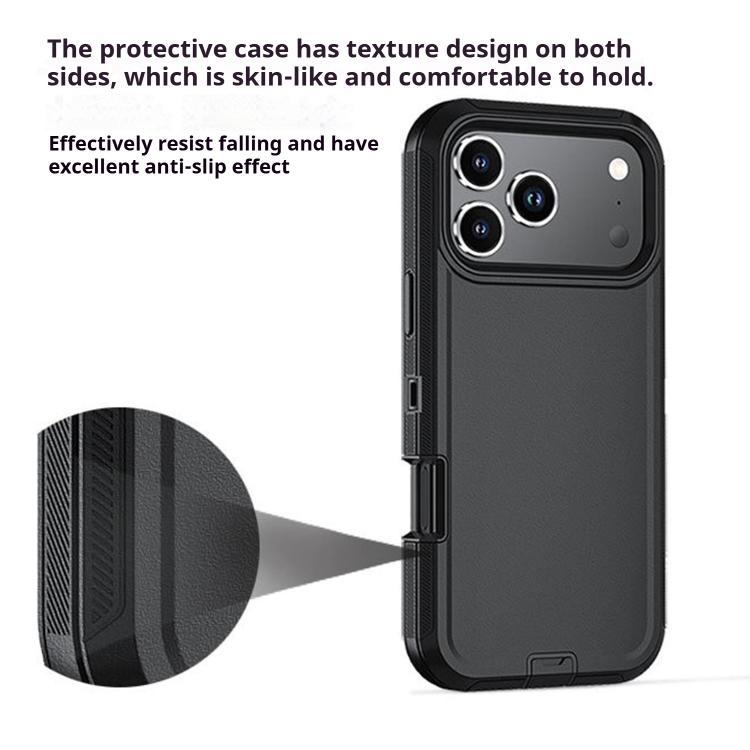 For iPhone 17 Air Kalebol Shockproof PC Hybrid TPU Phone Case with Back Clip(Black) - free shipping - PMC TechLife - Order now!