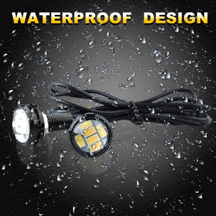 10 PCS 23mm 6LEDs SMD-5730 DC9-80V Motorcycle Eagle Eye Light(White and Yellow Light) - Eagle Eye Lights by PMC Jewellery | Online Shopping South Africa | PMC Jewellery | Buy Now Pay Later Mobicred