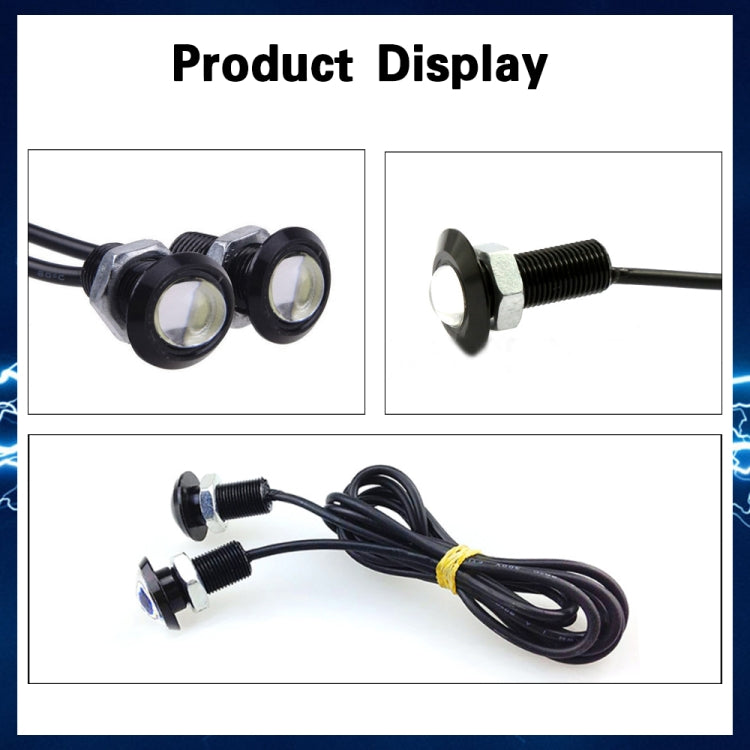 10 PCS 18mm 1.5W DC9-80V Motorcycle Eagle Eye Light Single Lens(Red Light) - Eagle Eye Lights by PMC Jewellery | Online Shopping South Africa | PMC Jewellery | Buy Now Pay Later Mobicred