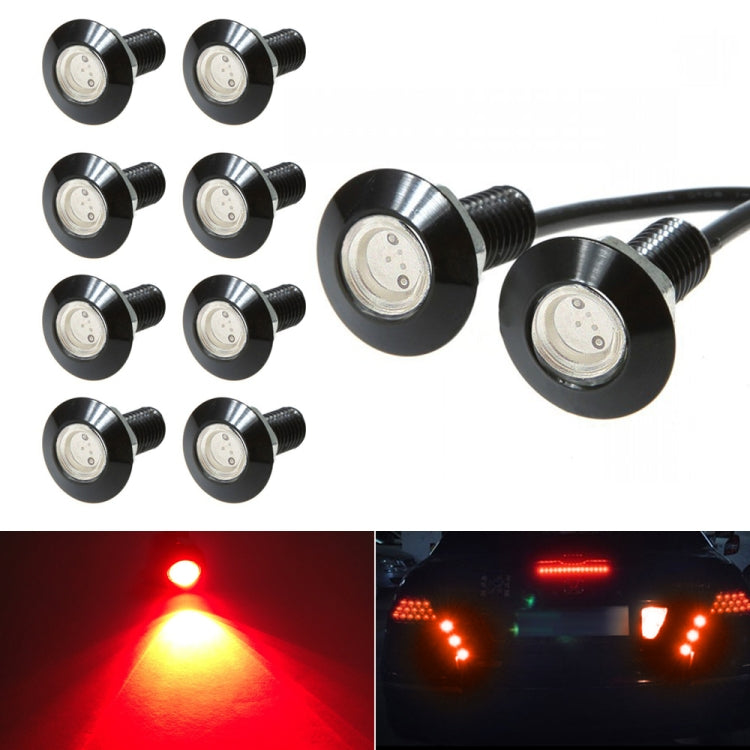 10 PCS 23mm 1.5W DC9-80V Motorcycle Eagle Eye Light Single Lens(Red Light) - Eagle Eye Lights by PMC TechLife | Online Shopping South Africa | PMC TechLife | Buy Now Pay Later Mobicred