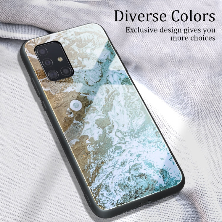 For Samsung Galaxy A51 Marble Pattern Glass Protective Case(DL06) - Galaxy Phone Cases by PMC TechLife | Online Shopping South Africa | PMC TechLife