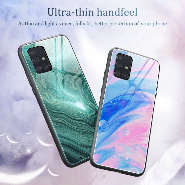 For Samsung Galaxy A51 Marble Pattern Glass Protective Case(DL06) - Galaxy Phone Cases by PMC TechLife | Online Shopping South Africa | PMC TechLife
