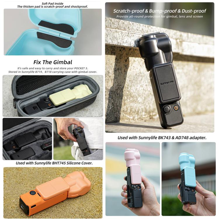 For DJI OSMO Pocket 3 Sunnylife Colorful Gimbal Cover Camera Protector Screen Protective Case(Pink) - free shipping - PMC TechLife - Order now!