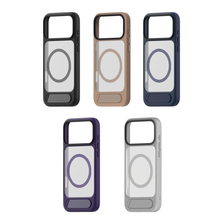 For iPhone 17 Pro Max Kalebol MagSafe Invisible Tilt Holder PC Hybrid TPU Case(Purple) - iPhone 17 Pro Max Cases by Kalebol | Online Shopping South Africa | PMC TechLife | Buy Now Pay Later Mobicred