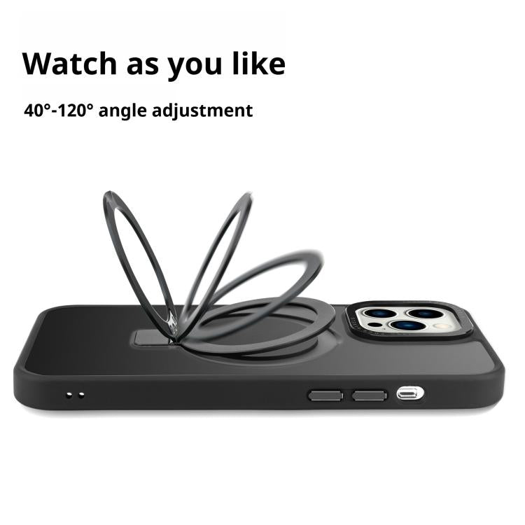 For iPhone 17 Air Kalebol Metal Lens Frame MagSafe Holder Frosted PC Phone Case(Sierra Blue) - iPhone 17 Air Cases by Kalebol | Online Shopping South Africa | PMC TechLife | Buy Now Pay Later Mobicred