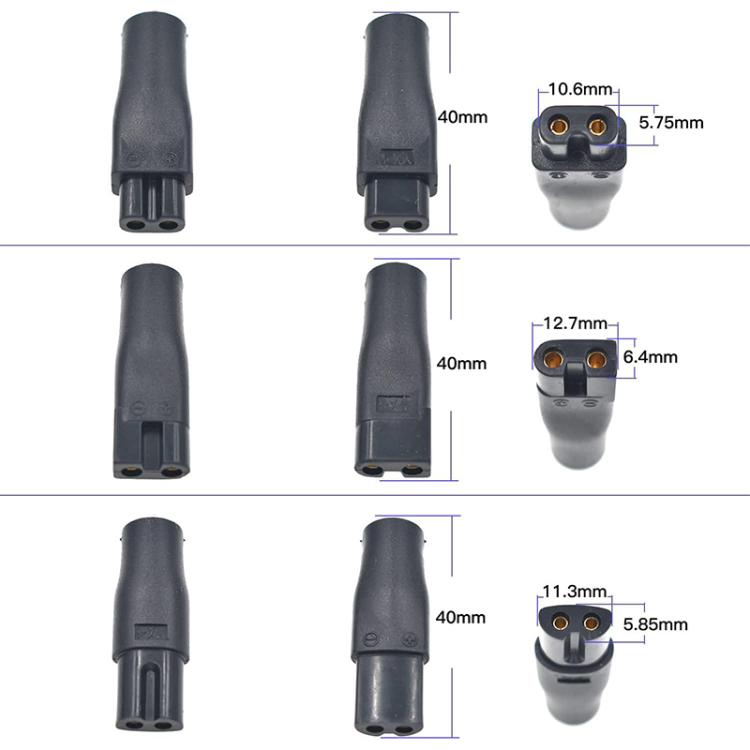 7pcs / Set DC 5.5 x 2.1mm Female to Shaver Interface Charging Adapter Converter - free shipping - PMC TechLife - Order now!
