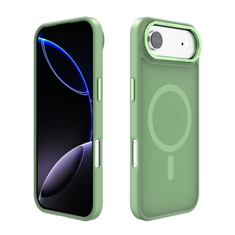 For iPhone 17 Air Kalebol Metal Lens Frame MagSafe Frosted PC Phone Case(Matcha Green) - iPhone 17 Air Cases by Kalebol | Online Shopping South Africa | PMC TechLife | Buy Now Pay Later Mobicred