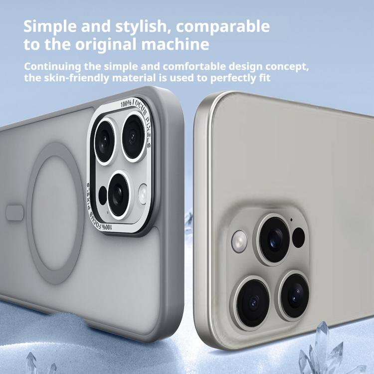 For iPhone 17 Pro Max Kalebol Metal Lens Frame MagSafe Frosted PC Phone Case(Dark Green) - free shipping - PMC TechLife - Order now!