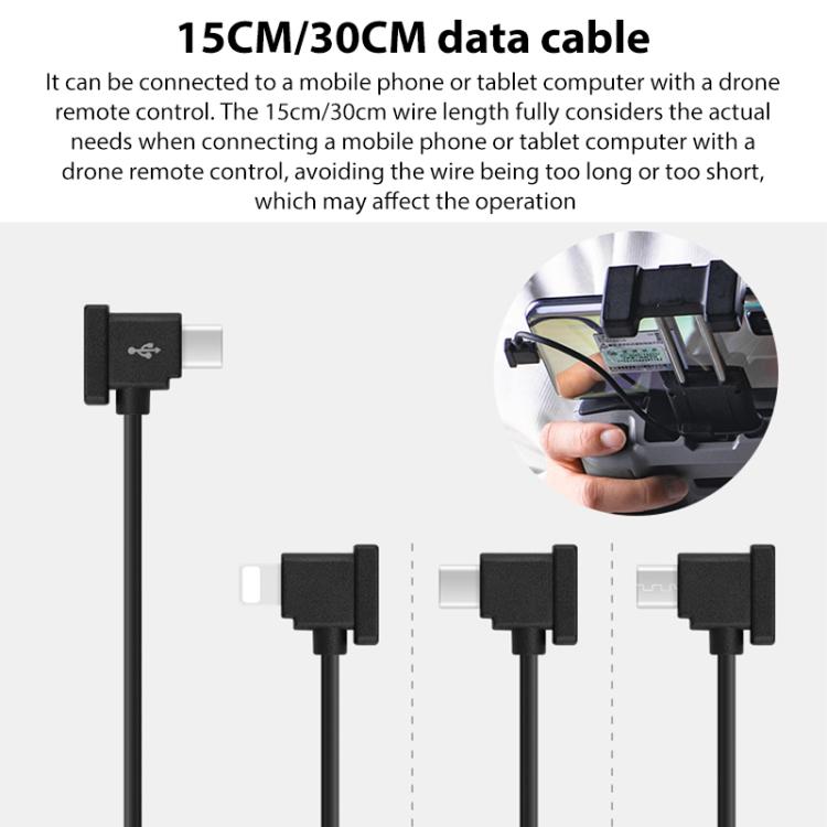 BRDRC Converting Data Cable for DJI Mini 4 Pro / Mavic 3 / Air 2 / Air 2S, Type:30cm Type-C to 8 Pin + Holder - free shipping - PMC TechLife - Order now!