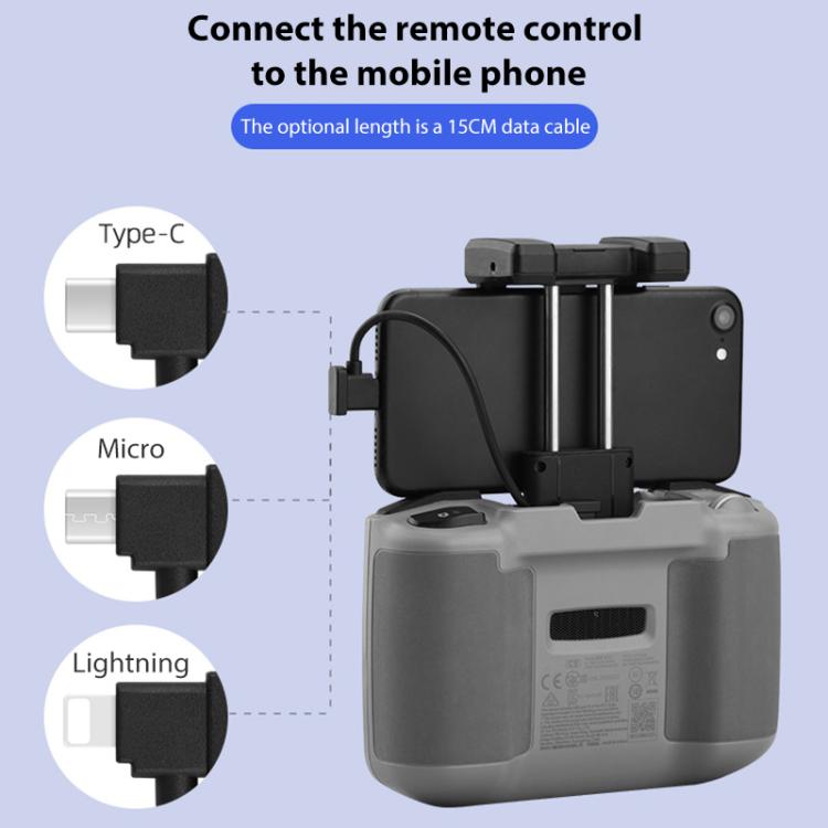 BRDRC Converting Data Cable for DJI Mini 4 Pro / Mavic 3 / Air 2 / Air 2S, Type:30cm Type-C to Type-C + Holder - free shipping - PMC TechLife - Order now!