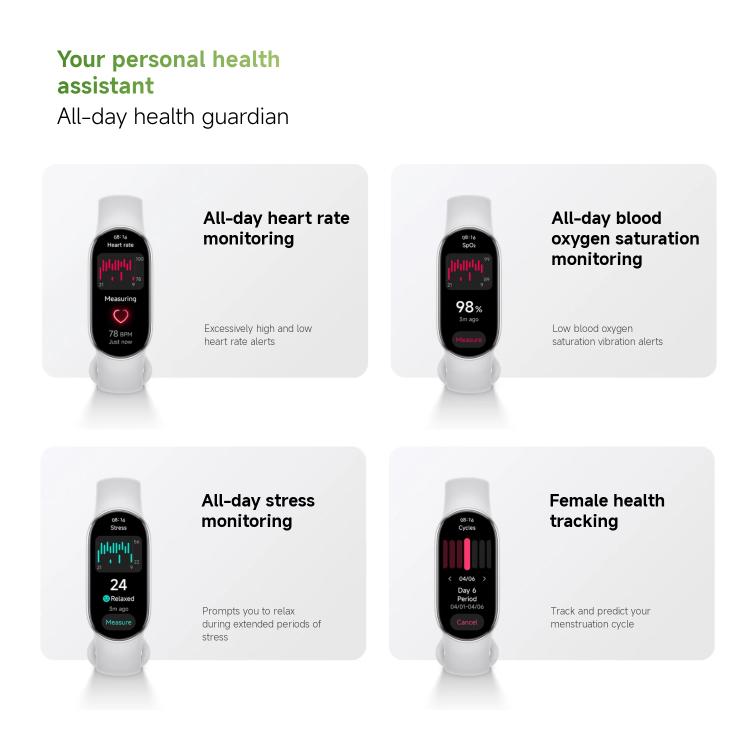 Original Xiaomi Smart Band 10, 1.72 inch AMOLED Screen 5ATM Waterproof Smart Watch, Support Blood Oxygen / Heart Rate Monitor(Pink Gold) - free shipping - PMC TechLife - Order now!