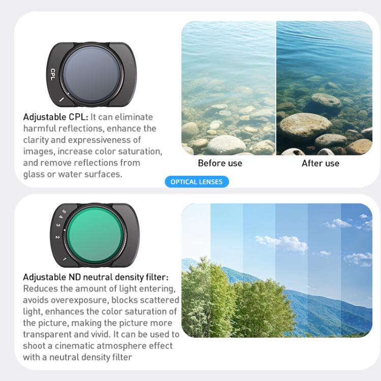 For DJI Osmo Pocket 3 Camera Lens Filter, Filter:Black Mist 1/4 - free shipping - PMC TechLife - Order now!