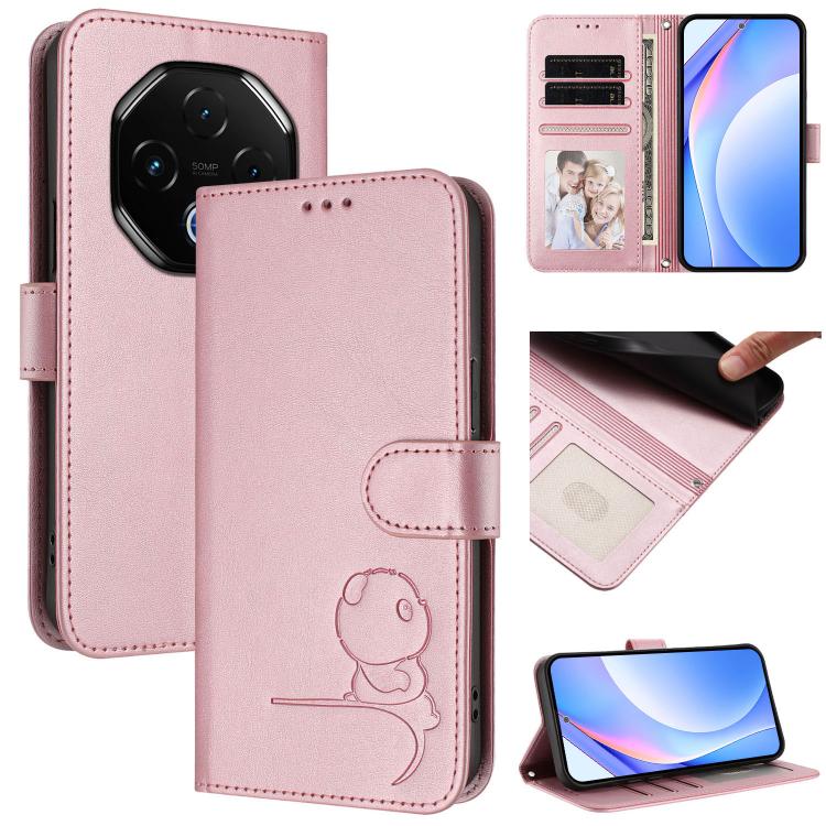 For UMIDIGI G100 Pro Litter Panda Embossing RFID Leather Phone Case with Lanyard(Pink) - free shipping - PMC TechLife - Order now!