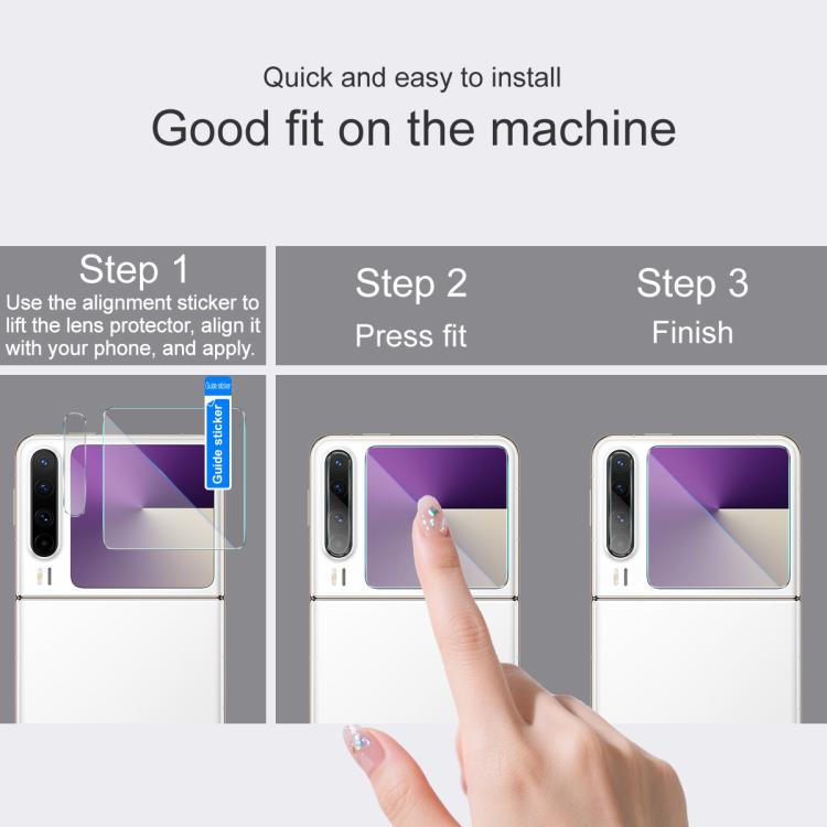 For Samsung Galaxy Z Flip7 FE 1 Sets imak Lens Film + Glass Rear Screen Sticker - free shipping - PMC TechLife - Order now!