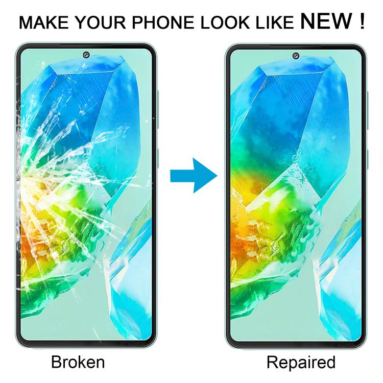 For Samsung Galaxy M55s SM-M558B 10pcs Front Screen Outer Glass Lens with OCA Optically Clear Adhesive - free shipping - PMC TechLife - Order now!