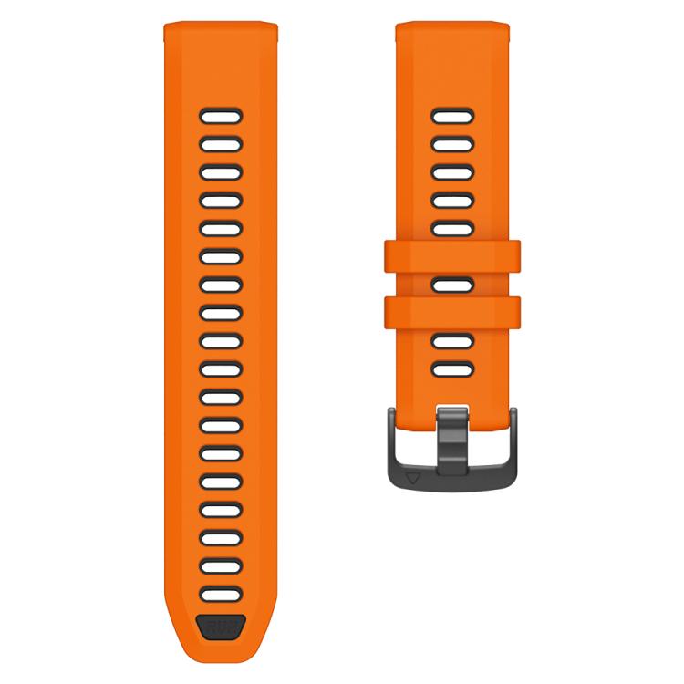For Garmin Forerunner 970 Two Color Steel Buckle Silicone Watch Band(Orange Black) - free shipping - PMC TechLife - Order now!