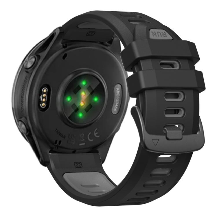 For Garmin Forerunner 970 Two Color Steel Buckle Silicone Watch Band(Black Grey) - free shipping - PMC TechLife - Order now!