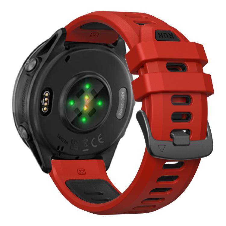 For Garmin Forerunner 970 Two Color Steel Buckle Silicone Watch Band(Red Black) - free shipping - PMC TechLife - Order now!