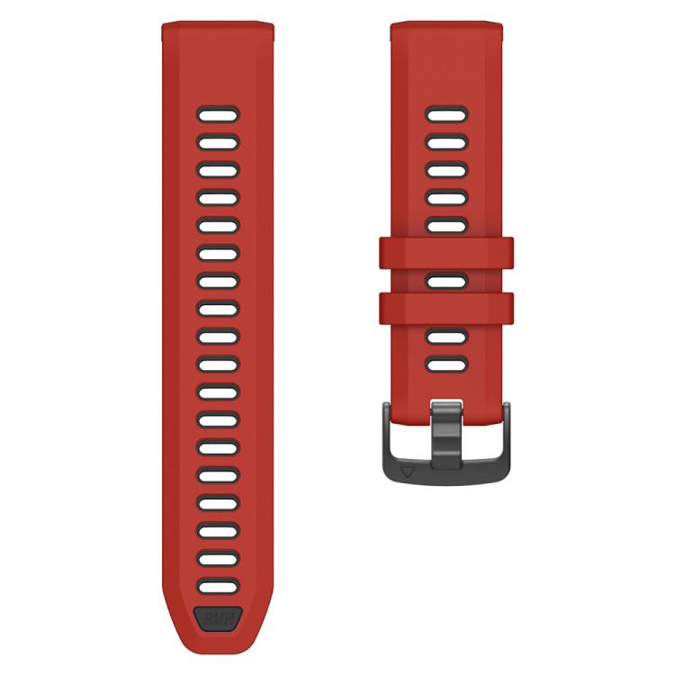 For Garmin Forerunner 970 Two Color Steel Buckle Silicone Watch Band(Red Black) - free shipping - PMC TechLife - Order now!