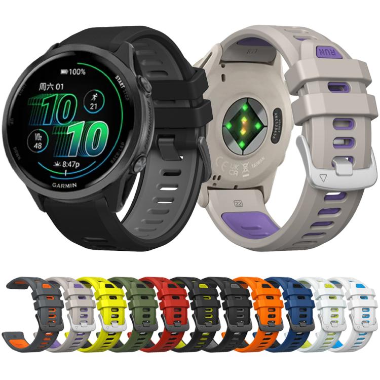 For Garmin Forerunner 970 Two Color Steel Buckle Silicone Watch Band(Black Grey) - free shipping - PMC TechLife - Order now!