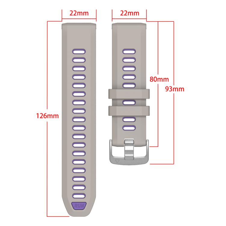 For Garmin Forerunner 970 Two Color Steel Buckle Silicone Watch Band(Black Grey) - free shipping - PMC TechLife - Order now!