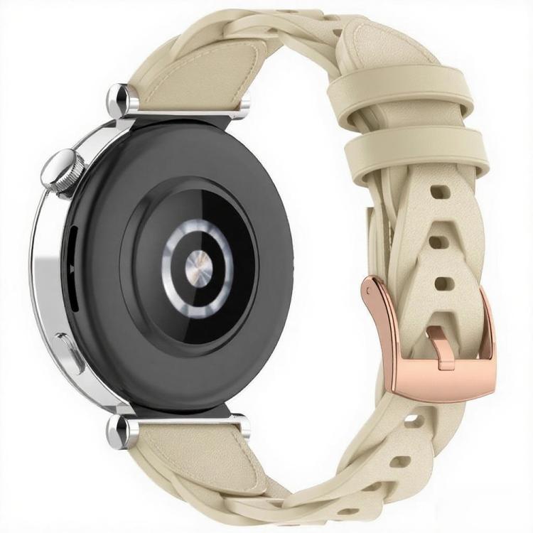 18mm Rose Gold Buckle Twist Leather Watch Band(Apricot) - free shipping - PMC TechLife - Order now!