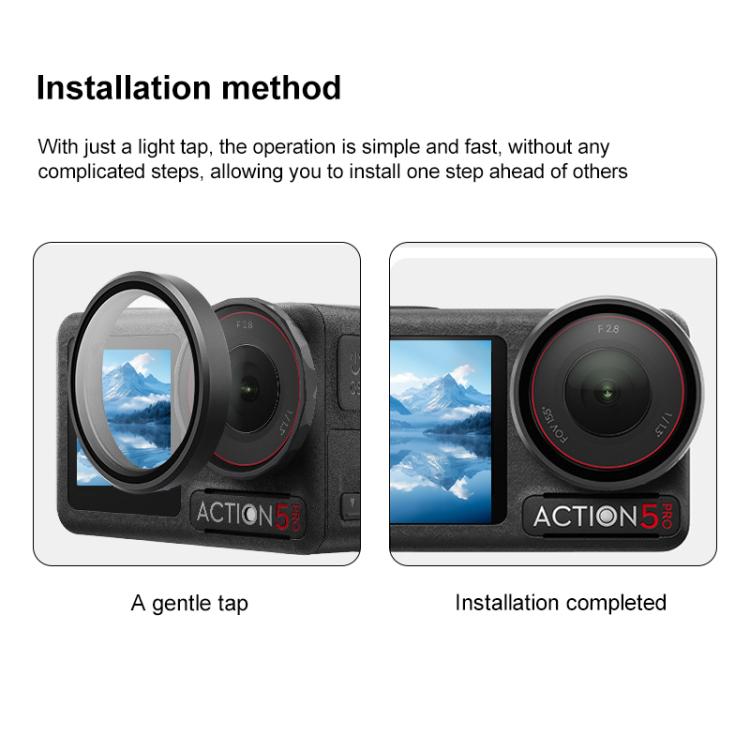 For DJI Action 5 Pro Camera Lens Filter, Filter:ND8 - free shipping - PMC TechLife - Order now!